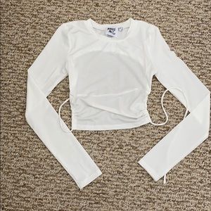 Princess Polly Didem Long Sleeve Crop Top US 0